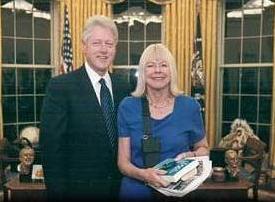 Linda Grover and President Clinton