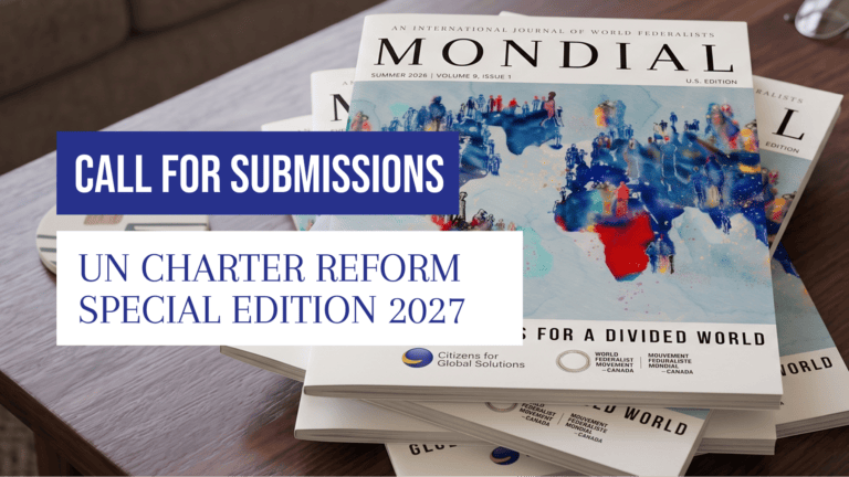 Call for Papers: Mondial Special Edition on Rewriting the UN Charter