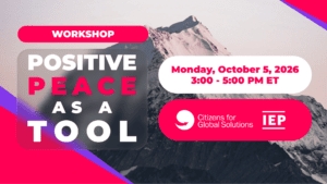 Positive Peace as a Tool promotional graphic