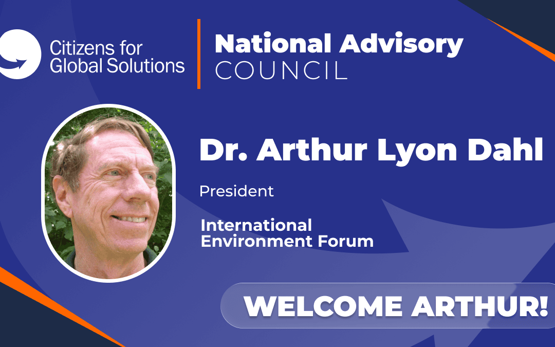 Welcome Dr. Arthur Lyon Dahl to the CGS National Advisory Council